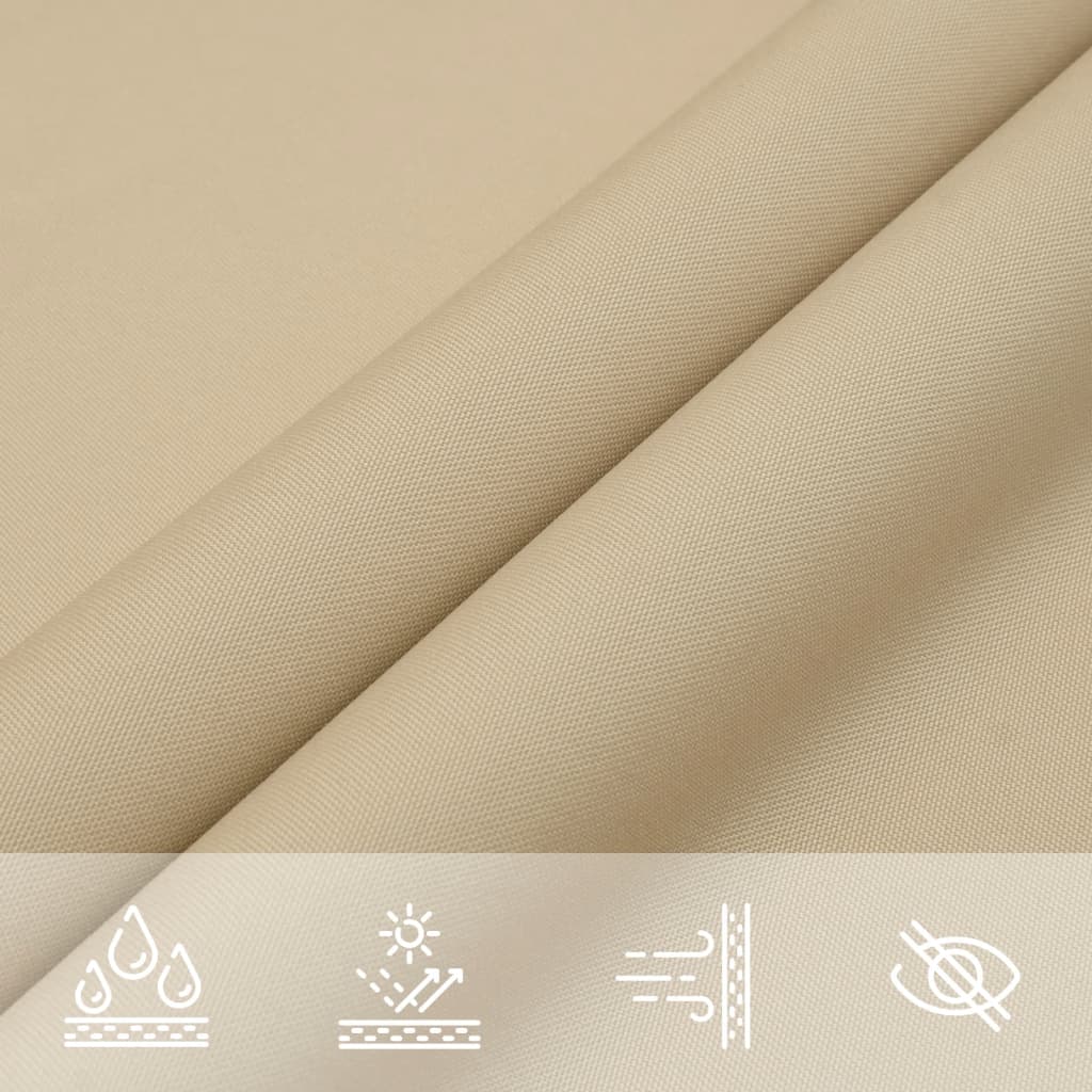 Parasole a Vela Oxford Triangolare 5x6x6 m Beige