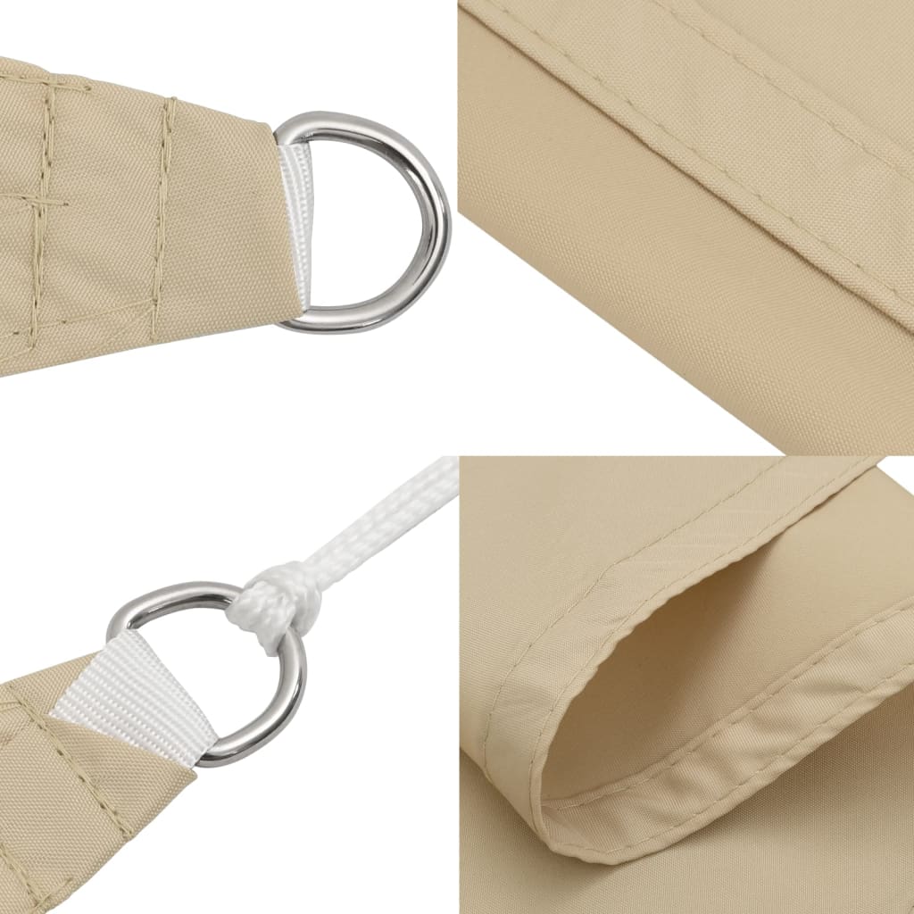 Parasole a Vela Oxford Triangolare 5x7x7 m Beige