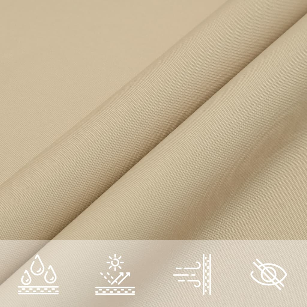 Parasole a Vela Oxford Triangolare 5x7x7 m Beige
