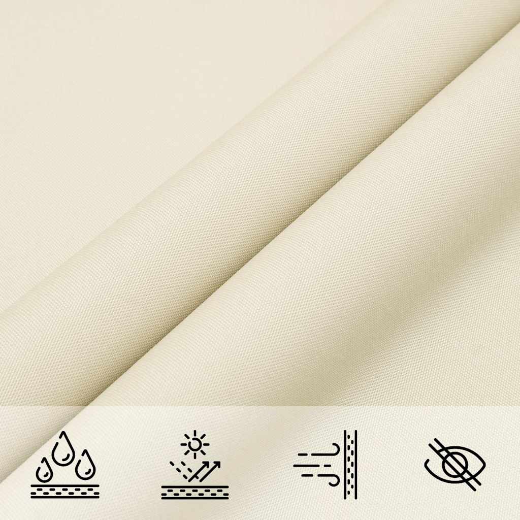 Vela Parasole in Tela Oxford Quadrata 3x3 m Crema
