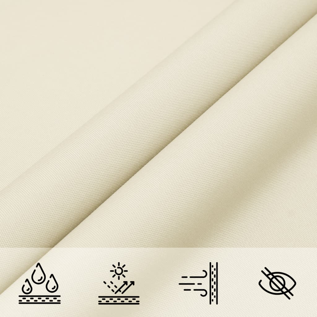 Parasole a Vela Oxford Rettangolare 6x8 m Crema