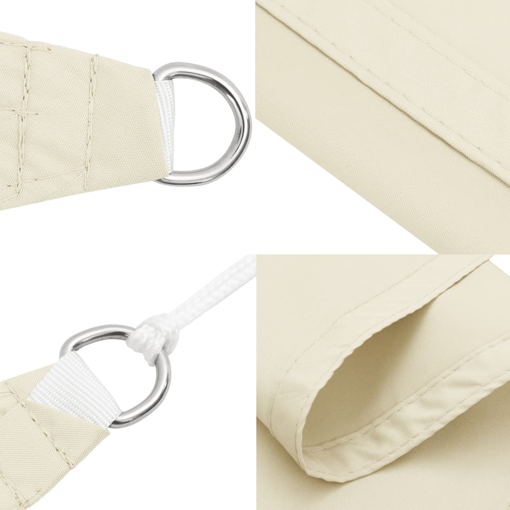 Parasole a Vela Oxford Triangolare 3x4x5 m Crema