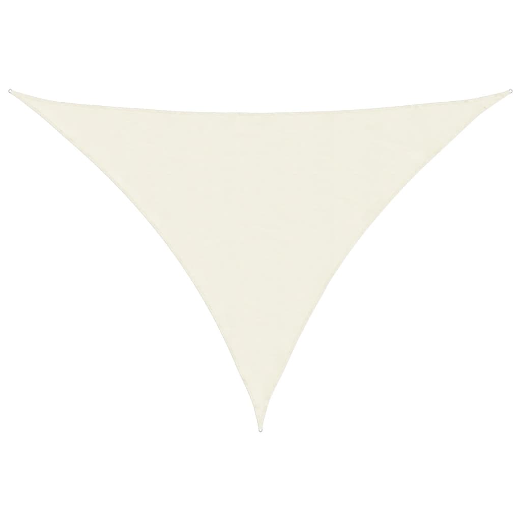 Parasole a Vela in Tessuto Oxford Triangolare 5x7x7m Crema