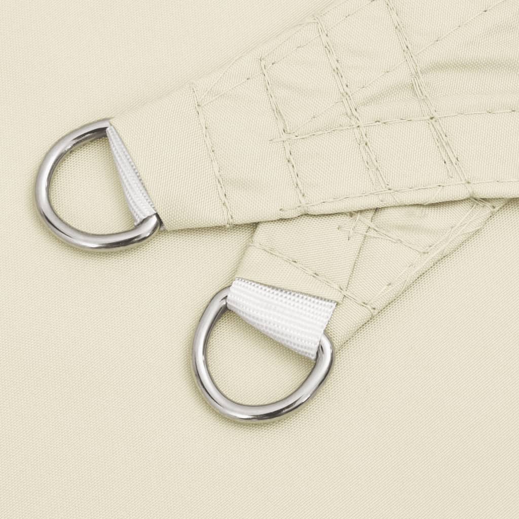 Parasole a Vela in Tessuto Oxford Triangolare 5x7x7m Crema