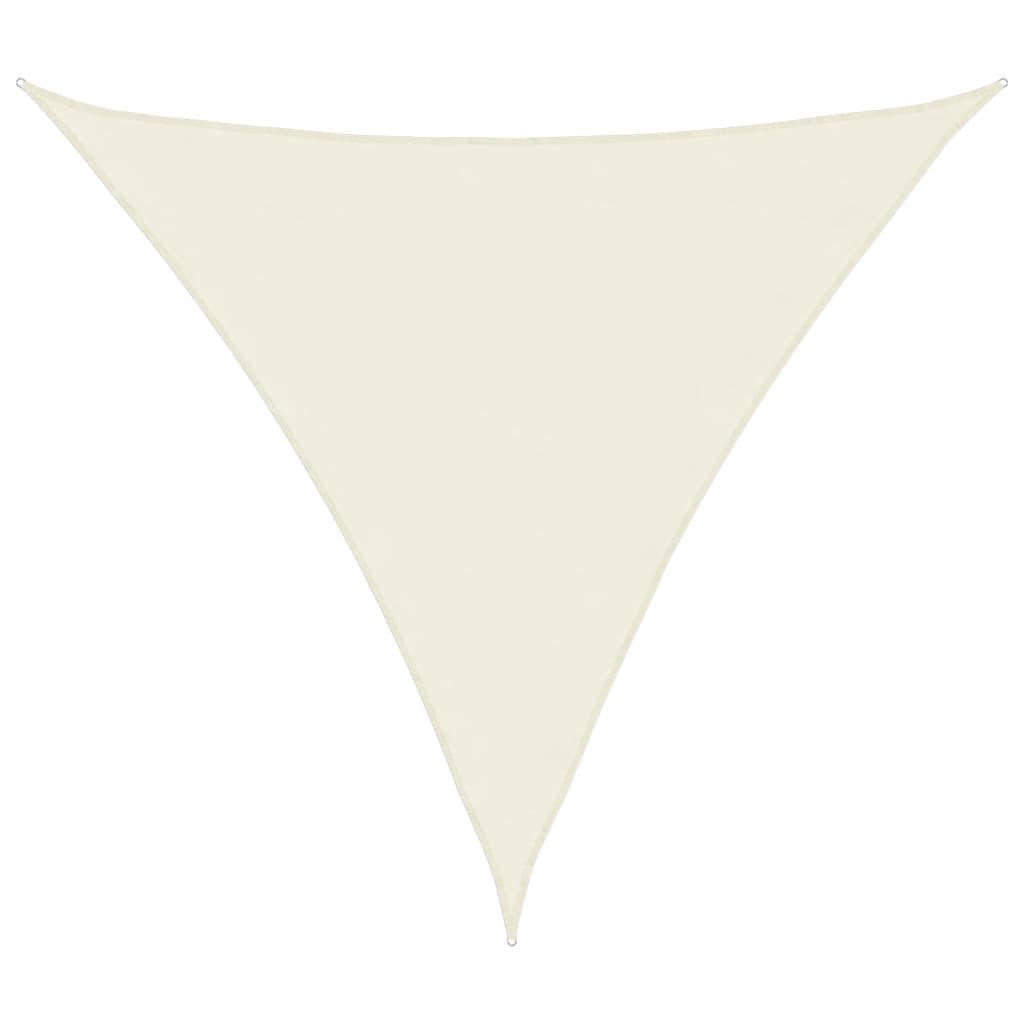 Parasole a Vela in Tessuto Oxford Triangolare 6x6x6m Crema