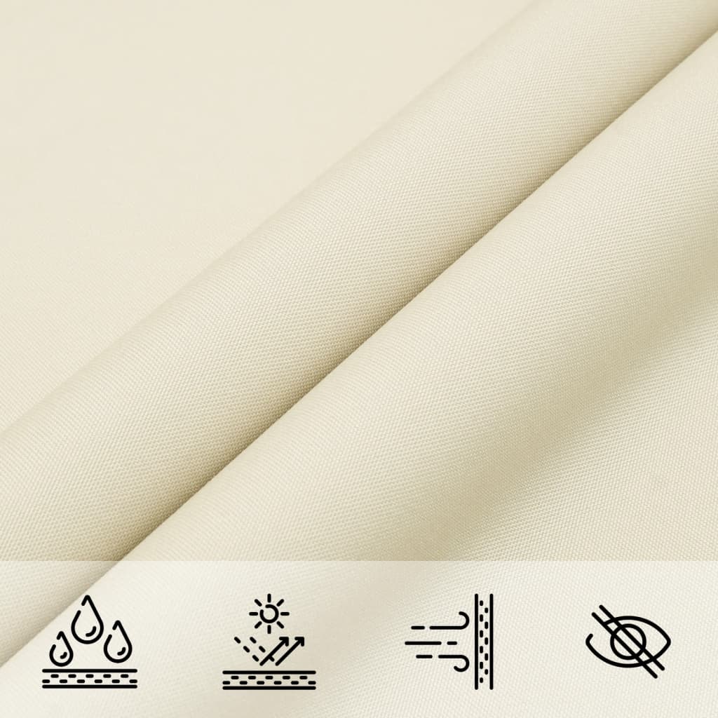 Parasole a Vela in Tessuto Oxford Triangolare 6x6x6m Crema