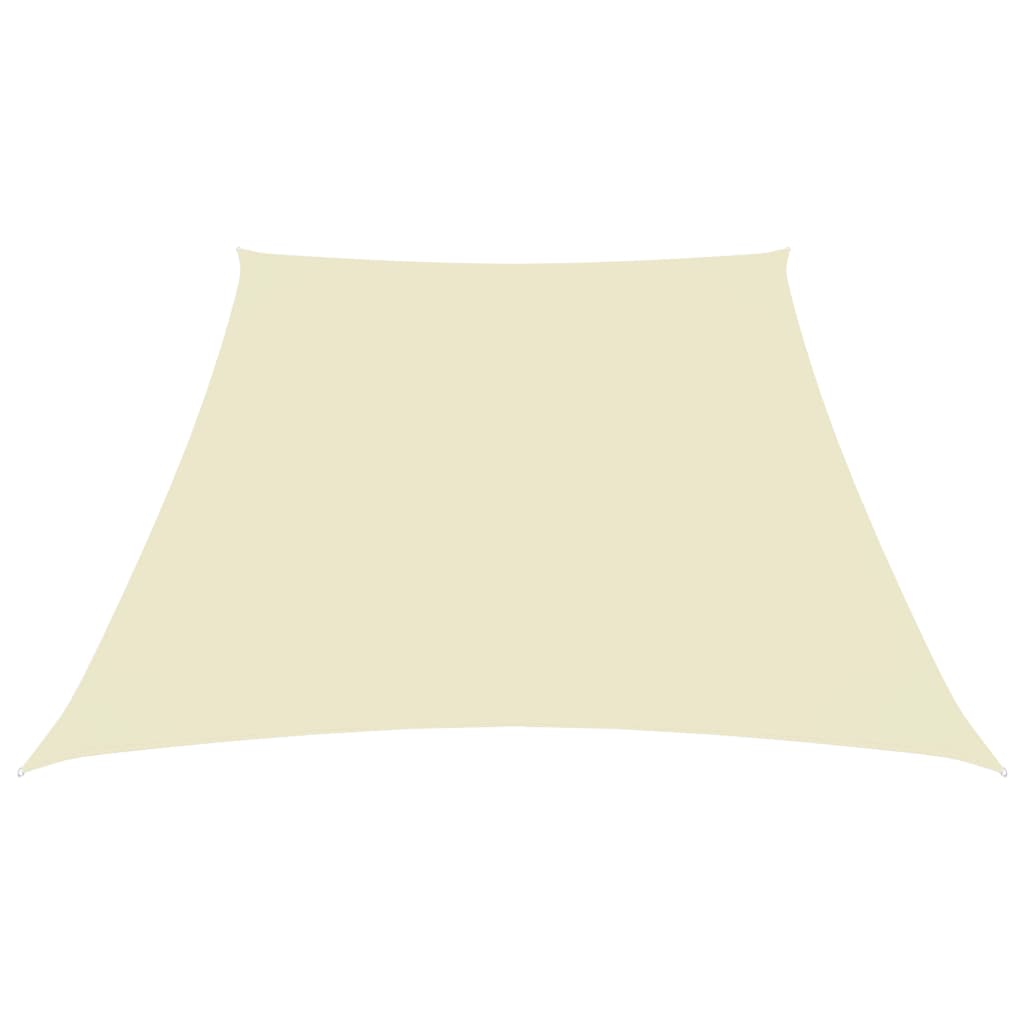 Parasole a Vela in Tessuto Oxford a Trapezio 3/4x3m Crema