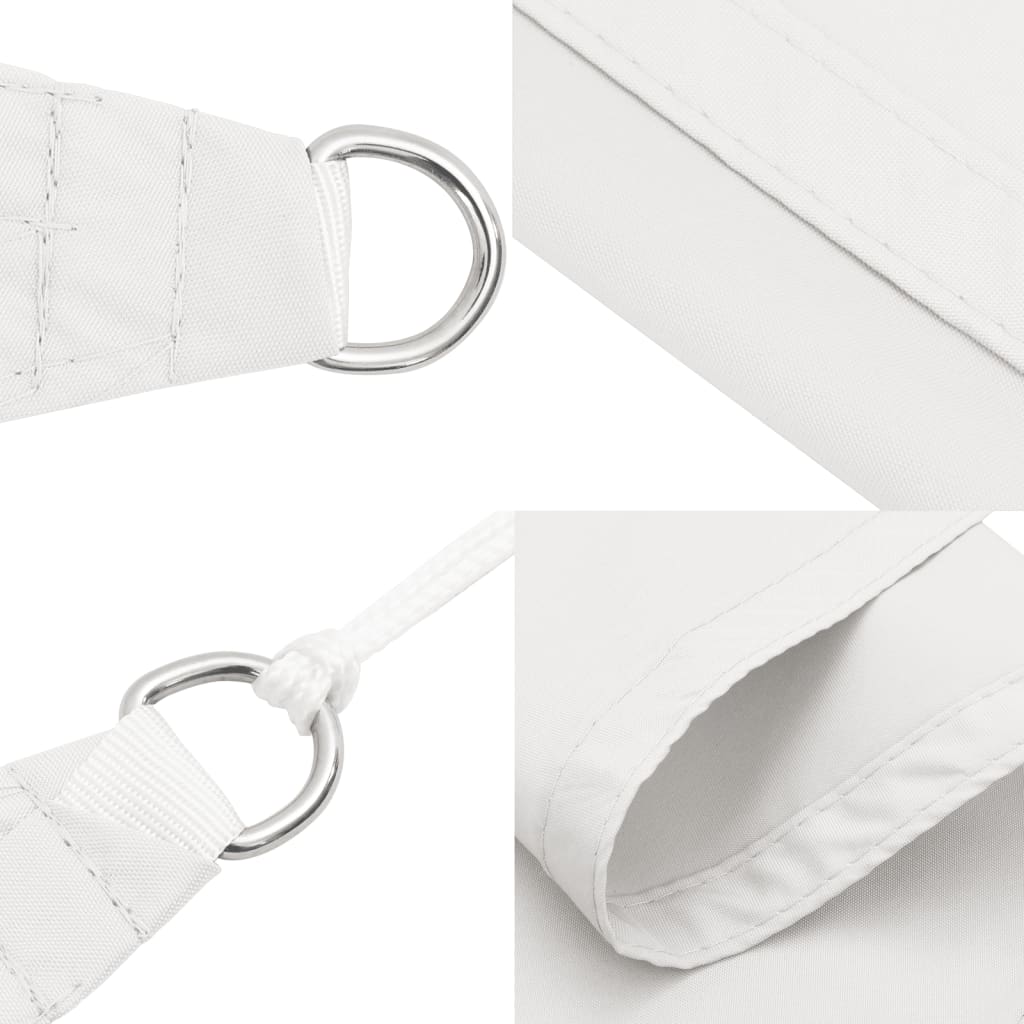 Parasole a Vela Oxford Triangolare 3x3x3 m Bianco
