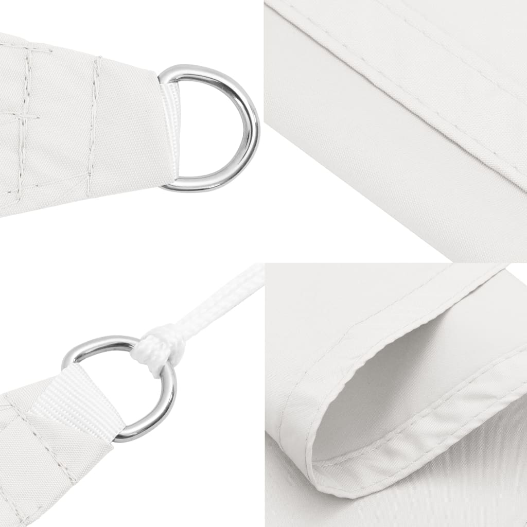 Parasole a Vela in Tessuto Oxford Triangolare 4x4x5,8m Bianco