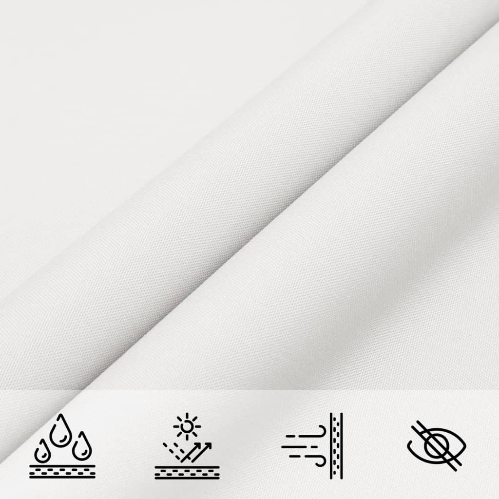 Parasole a Vela Oxford Triangolare 5x6x6 m Bianco