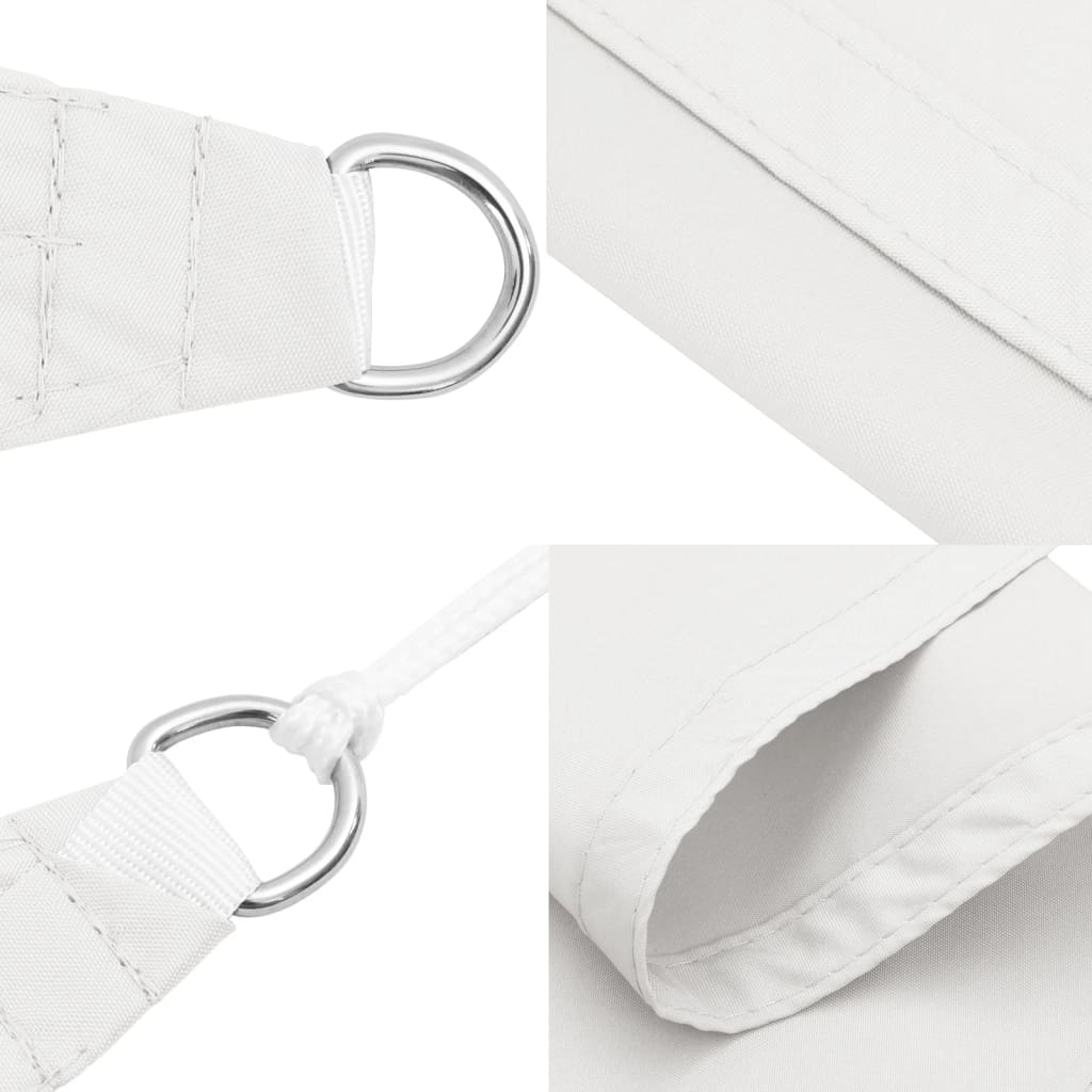 Parasole a Vela Oxford Triangolare 4x5x6,4 m Bianco