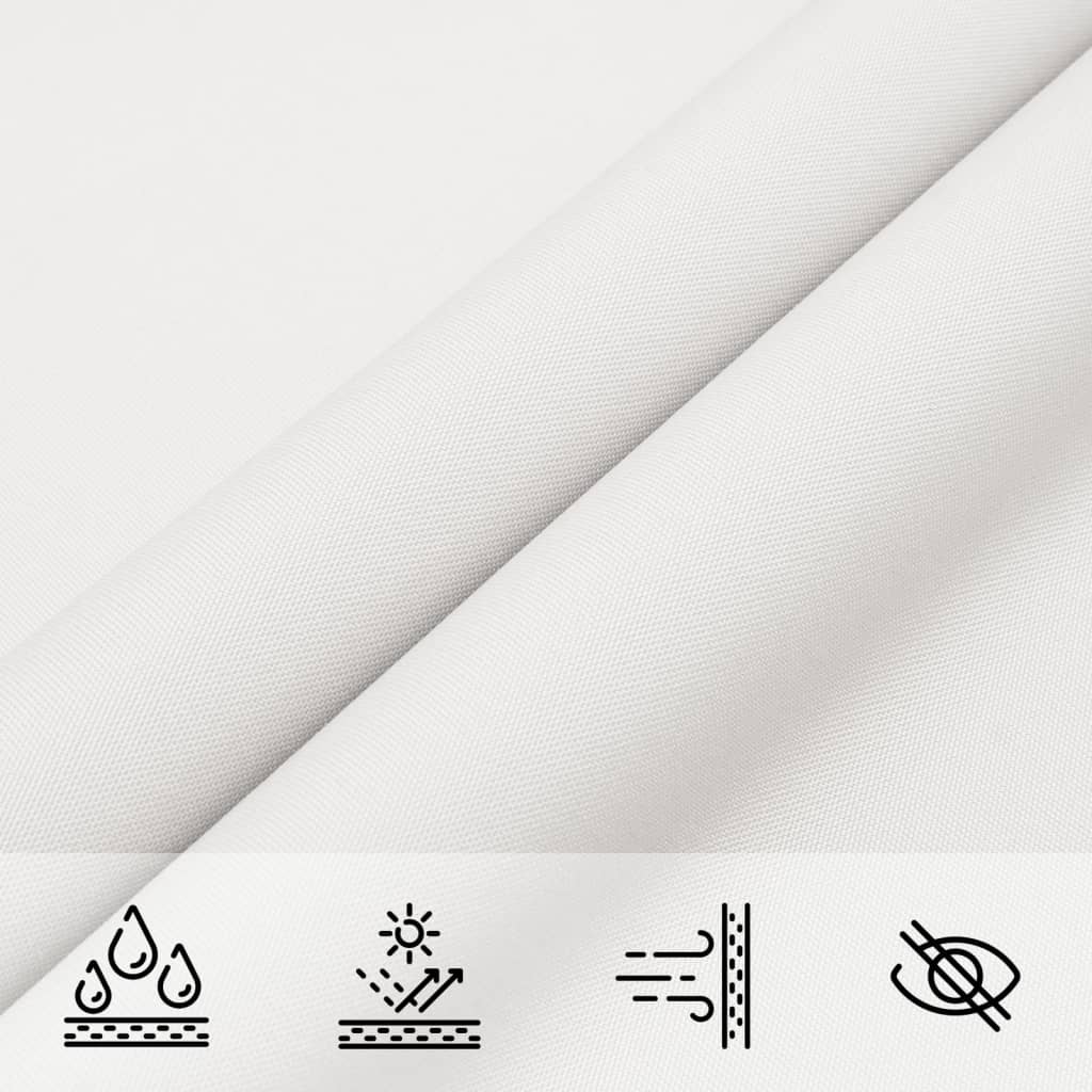 Parasole a Vela Oxford Triangolare 4x5x6,4 m Bianco