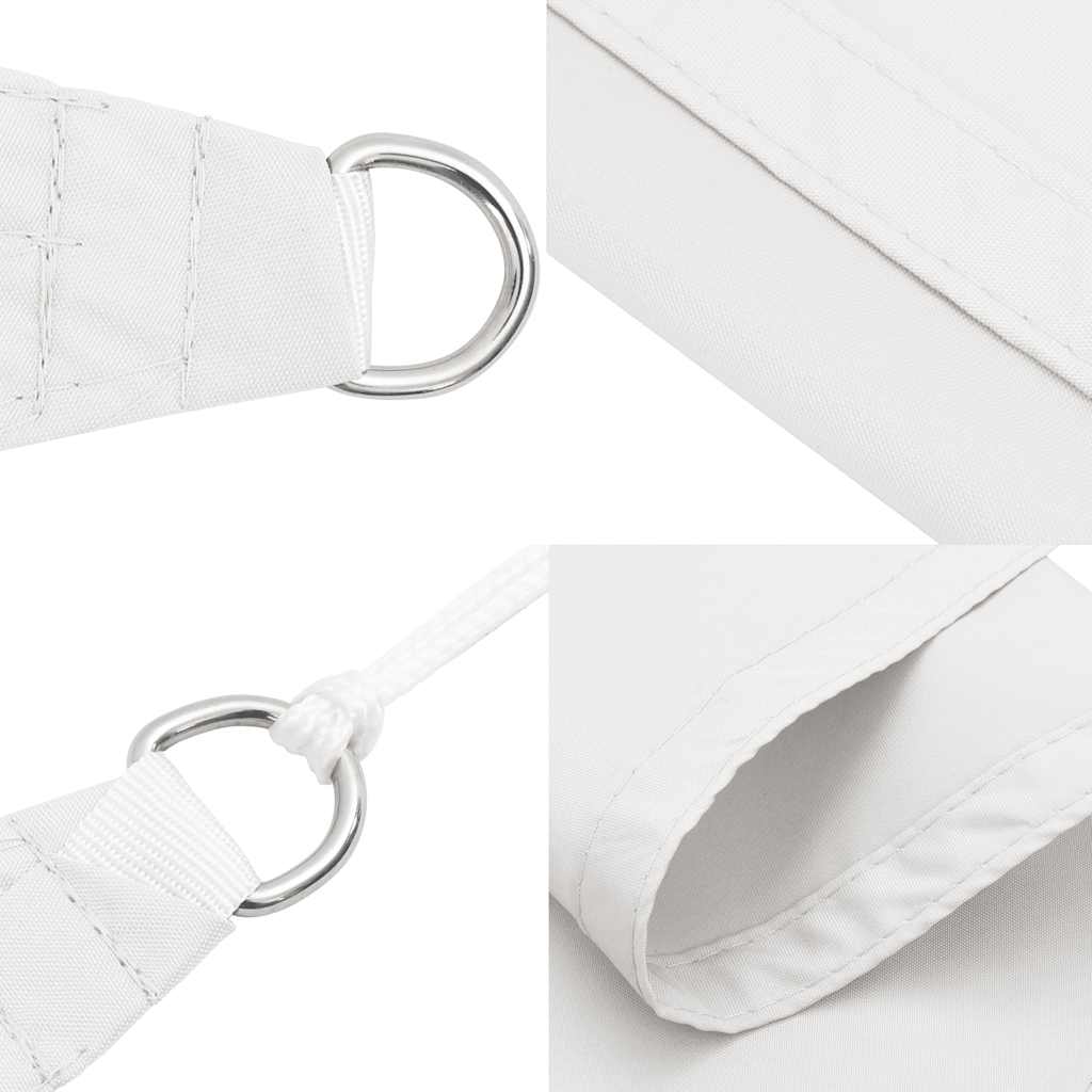 Parasole a Vela in Tessuto Oxford Triangolare 6x6x6 m Bianco