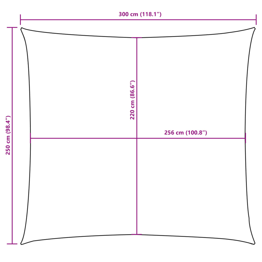 Parasole a Vela Oxford Rettangolare 2,5x3 m Terracotta