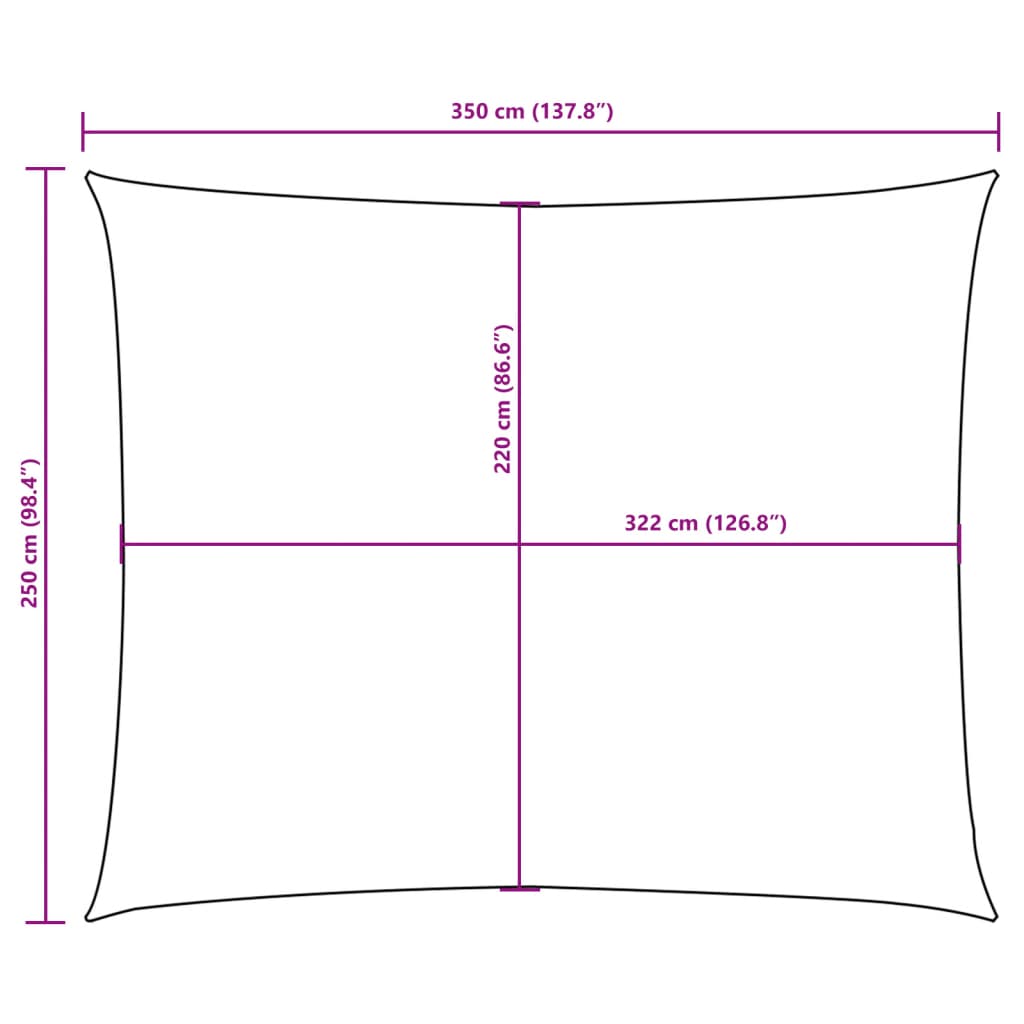 Parasole a Vela Oxford Rettangolare 2,5x3,5 m Talpa