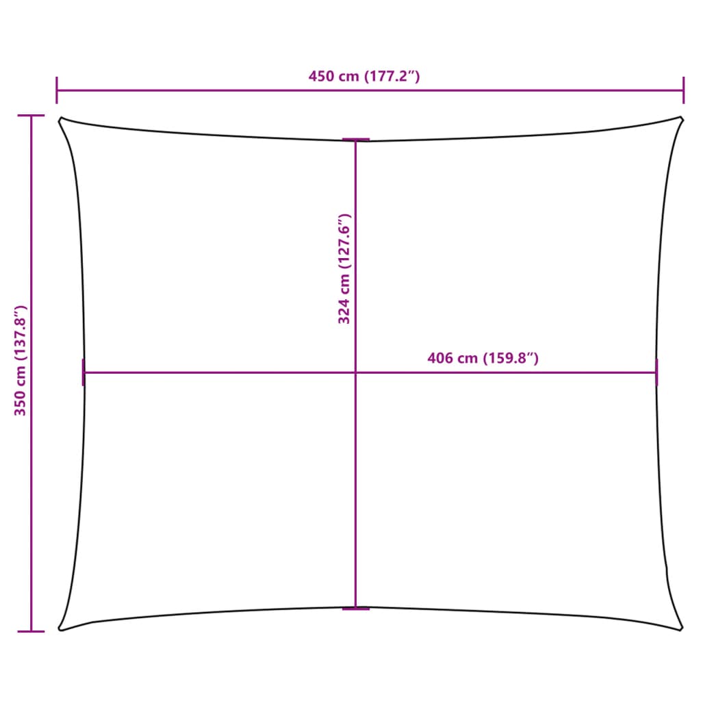 Parasole a Vela Oxford Rettangolare 3,5x4,5 m Talpa