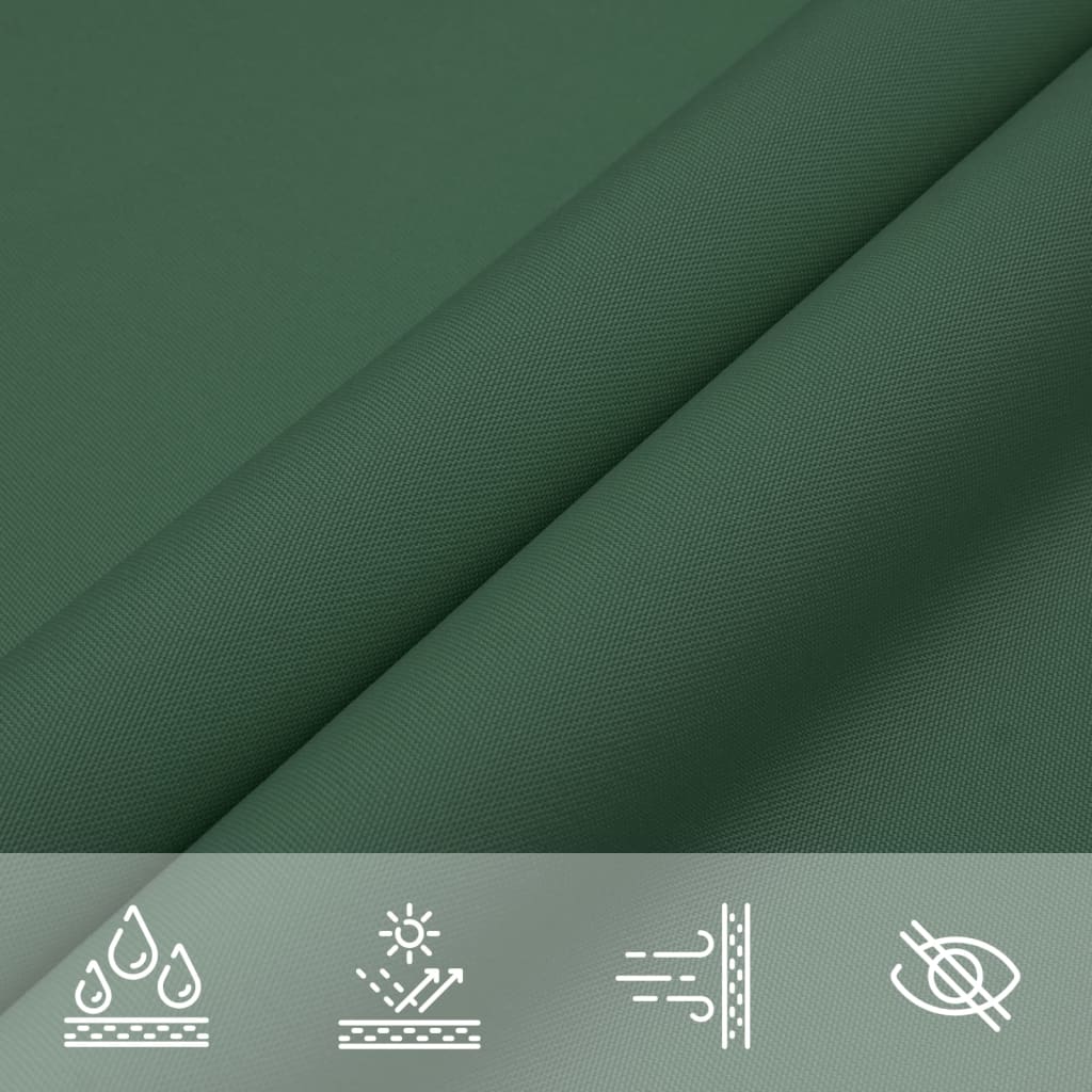 Vela Parasole in Tela Oxford Quadrata 4x4 m Verde Scuro