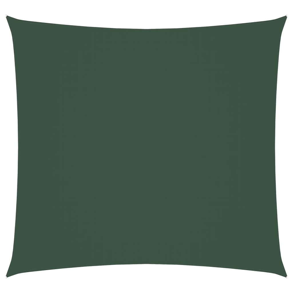 Parasole a Vela in Tela Oxford Quadrato 6x6 m Verde Scuro