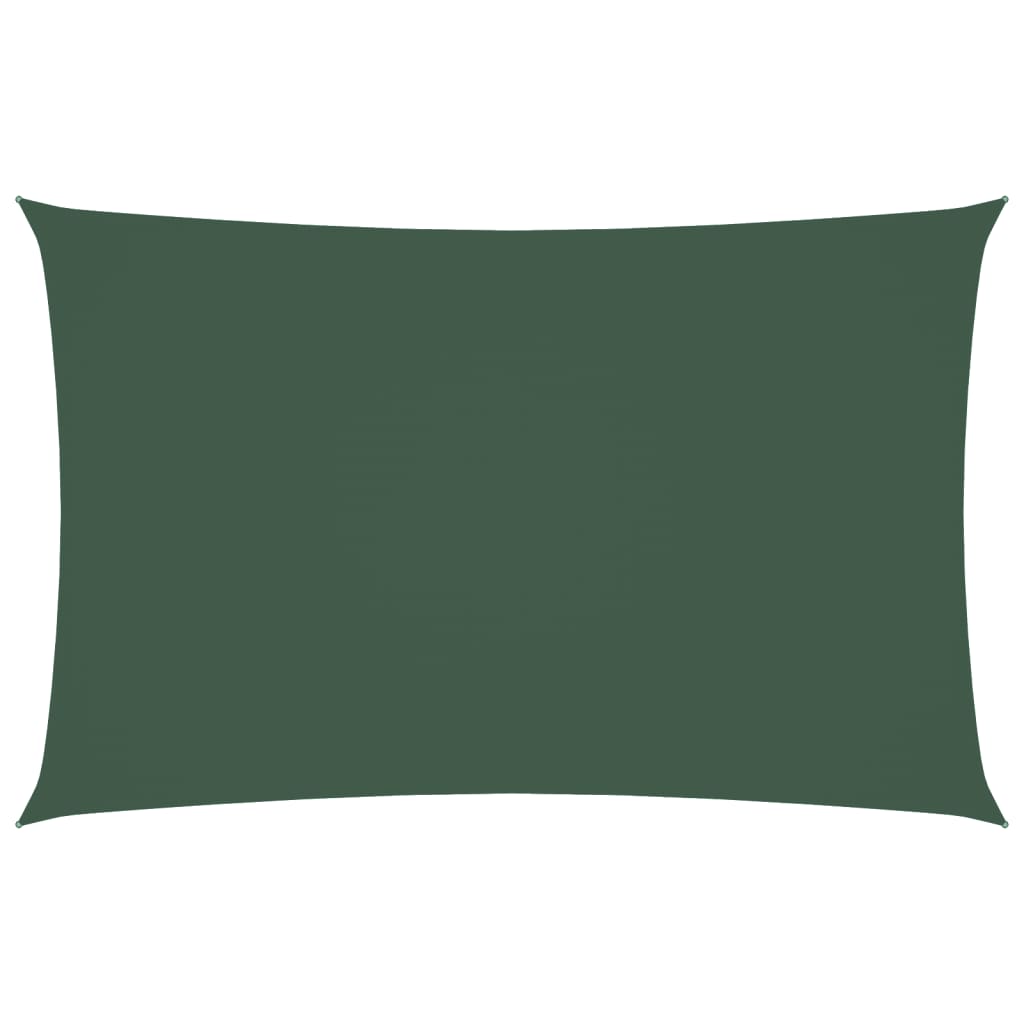 Parasole a Vela Oxford Rettangolare 2x4,5 m Verde Scuro