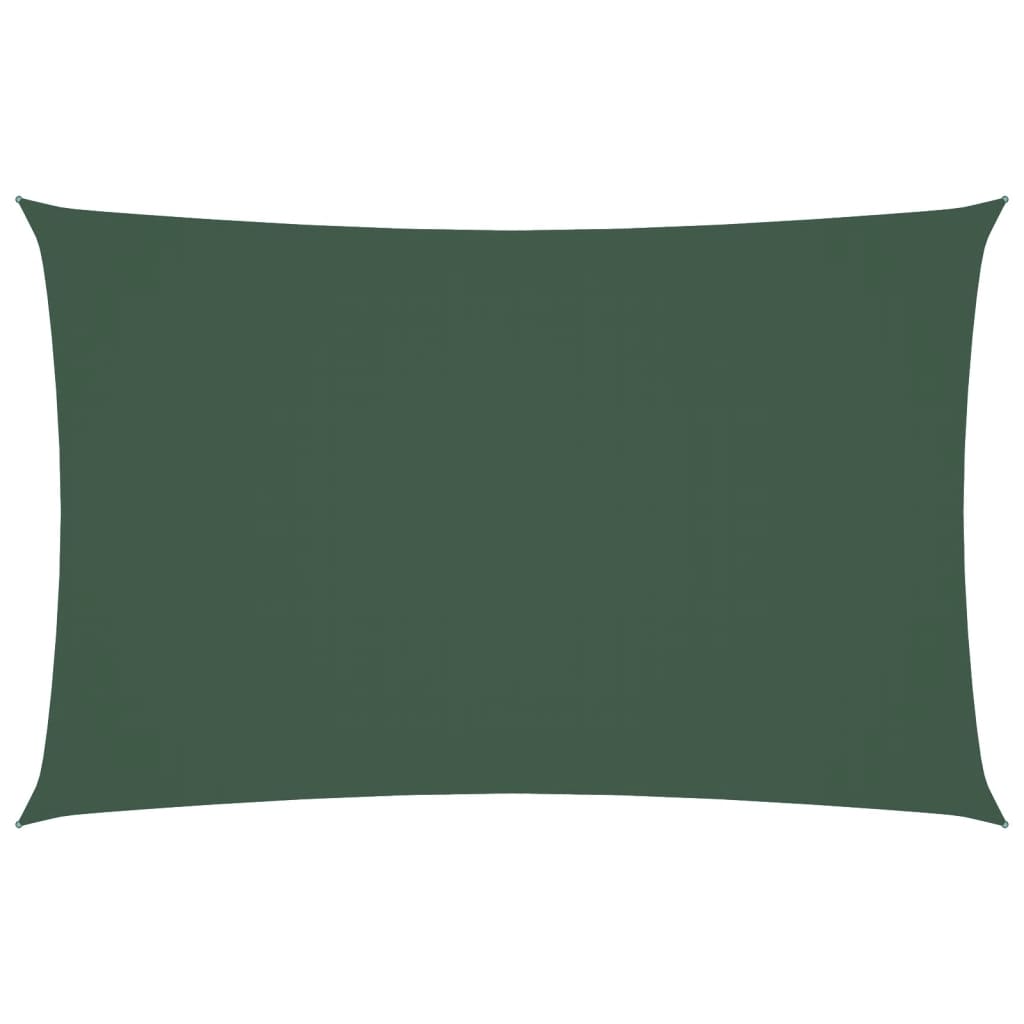 Parasole a Vela Oxford Rettangolare 2x5 m Verde Scuro