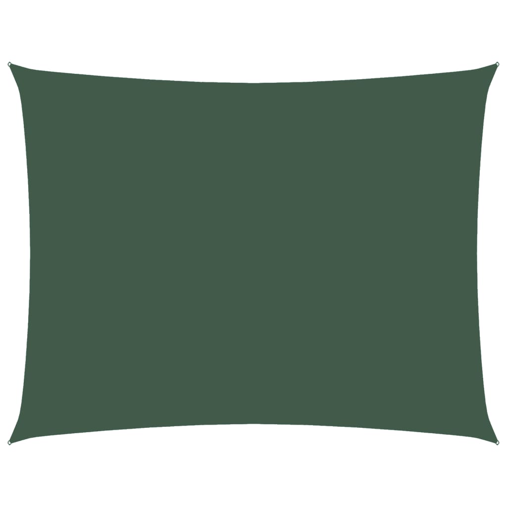 Parasole a Vela Oxford Rettangolare 2,5x3,5 m Verde Scuro