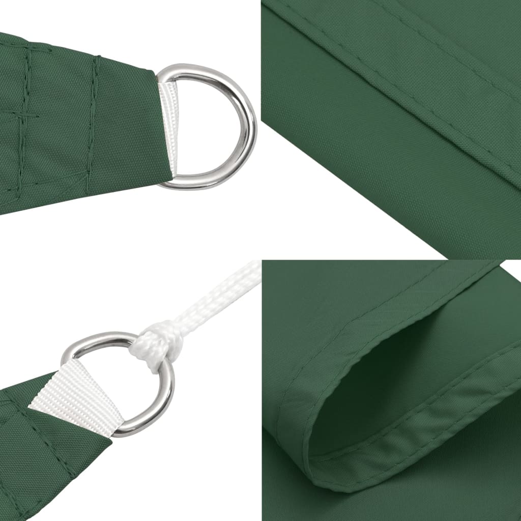 Parasole a Vela Oxford Rettangolare 2,5x3,5 m Verde Scuro