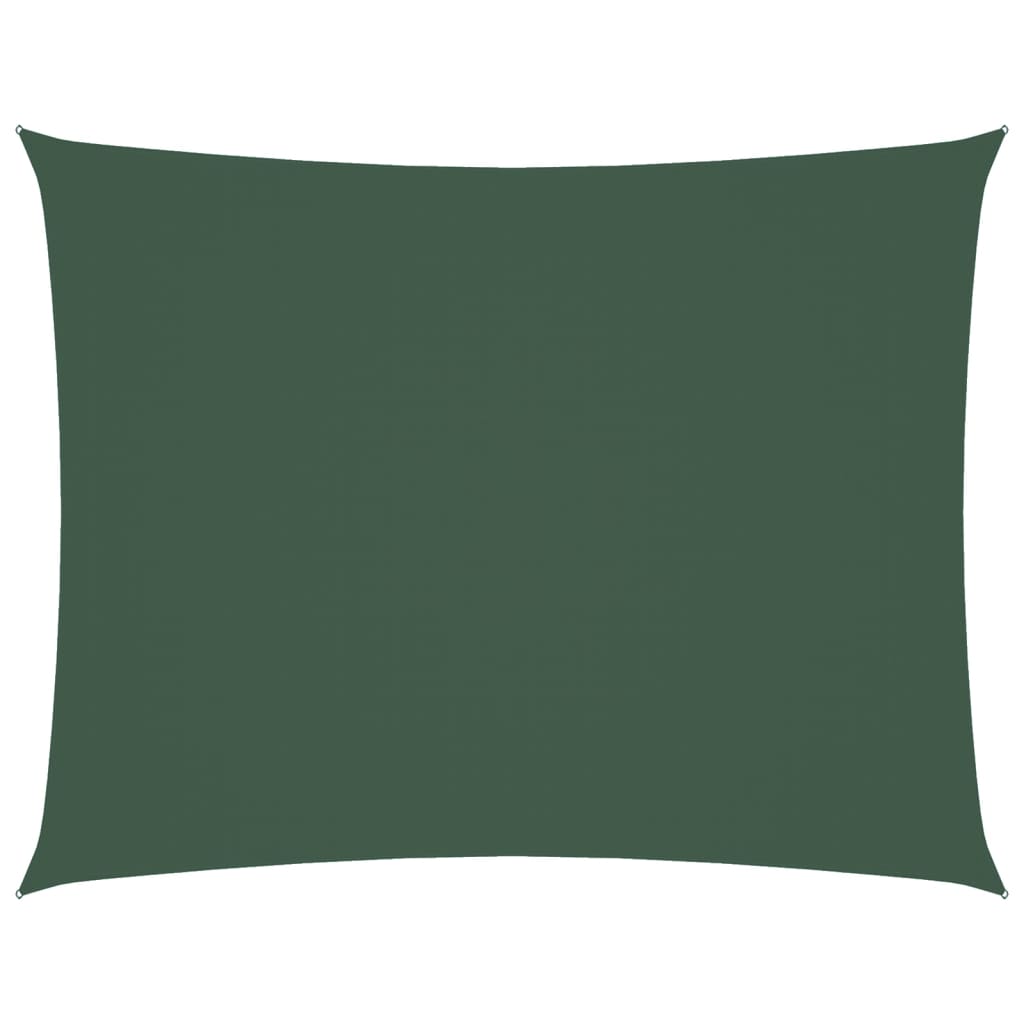 Parasole a Vela Oxford Rettangolare 2,5x4 m Verde Scuro