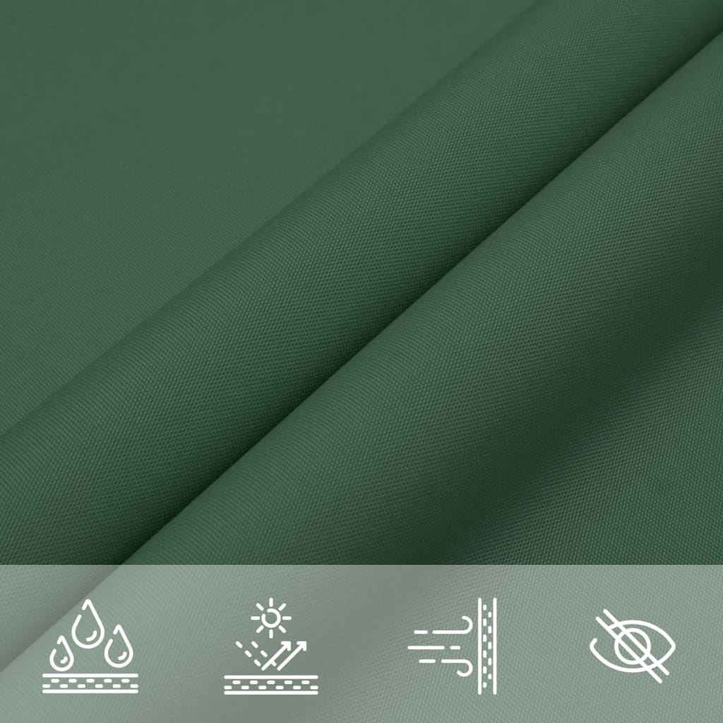 Parasole a Vela Oxford Rettangolare 3,5x5 m Verde Scuro