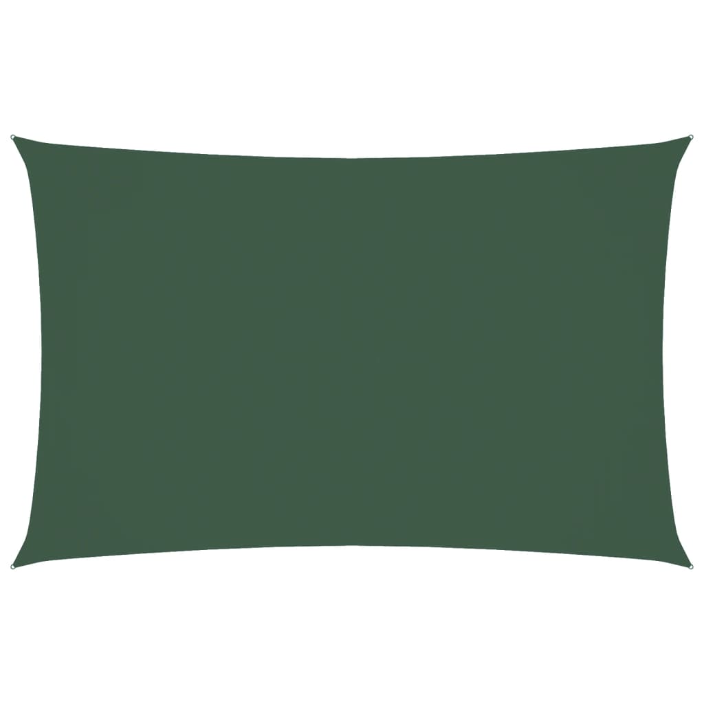 Parasole a Vela Oxford Rettangolare 4x7 m Verde Scuro