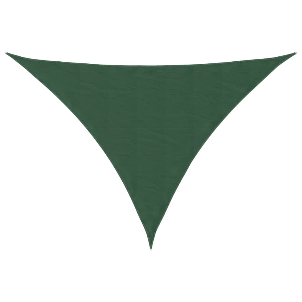 Parasole a Vela Oxford Triangolare 2,5x2,5x3,5 m Verde Scuro