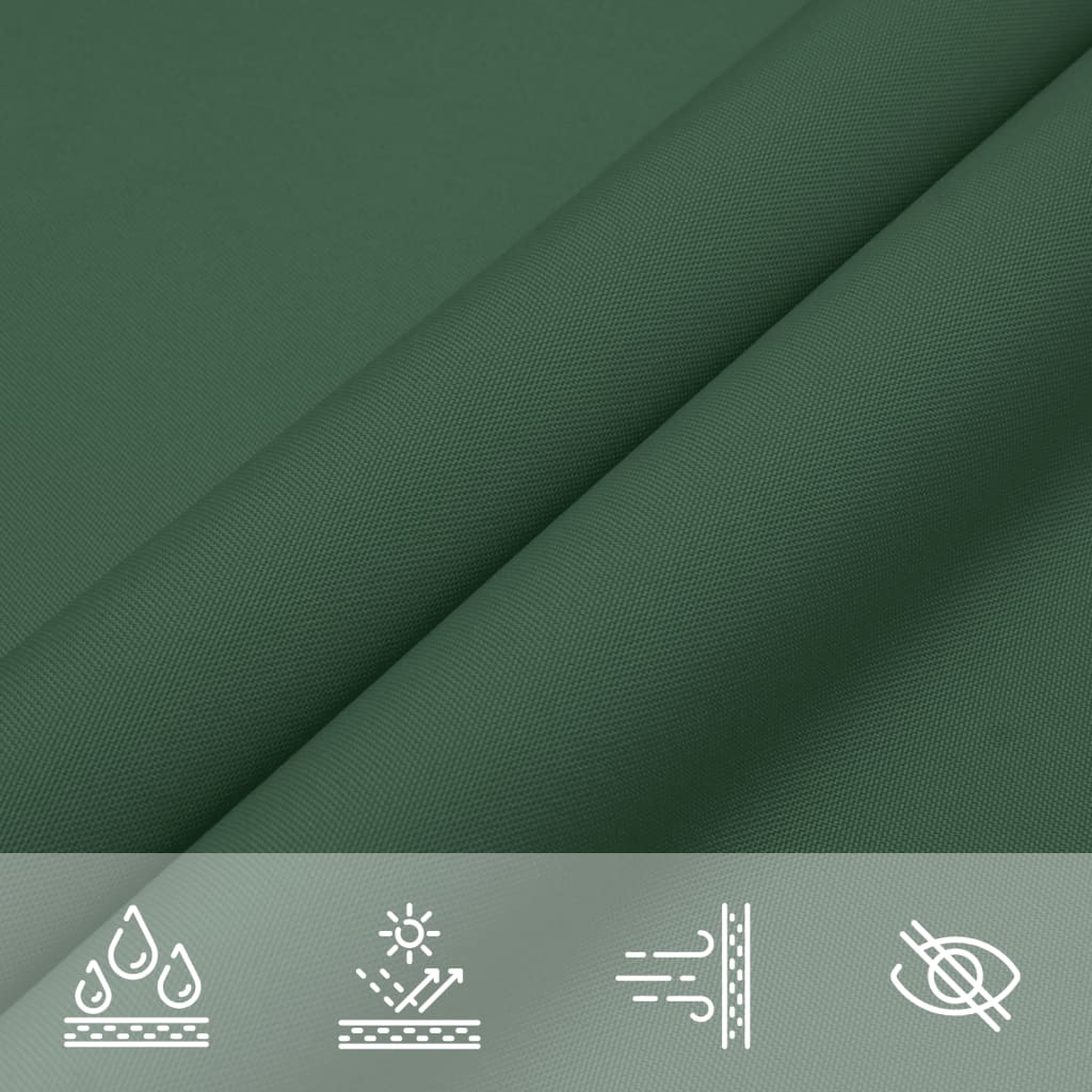 Parasole a Vela Oxford Triangolare 2,5x2,5x3,5 m Verde Scuro