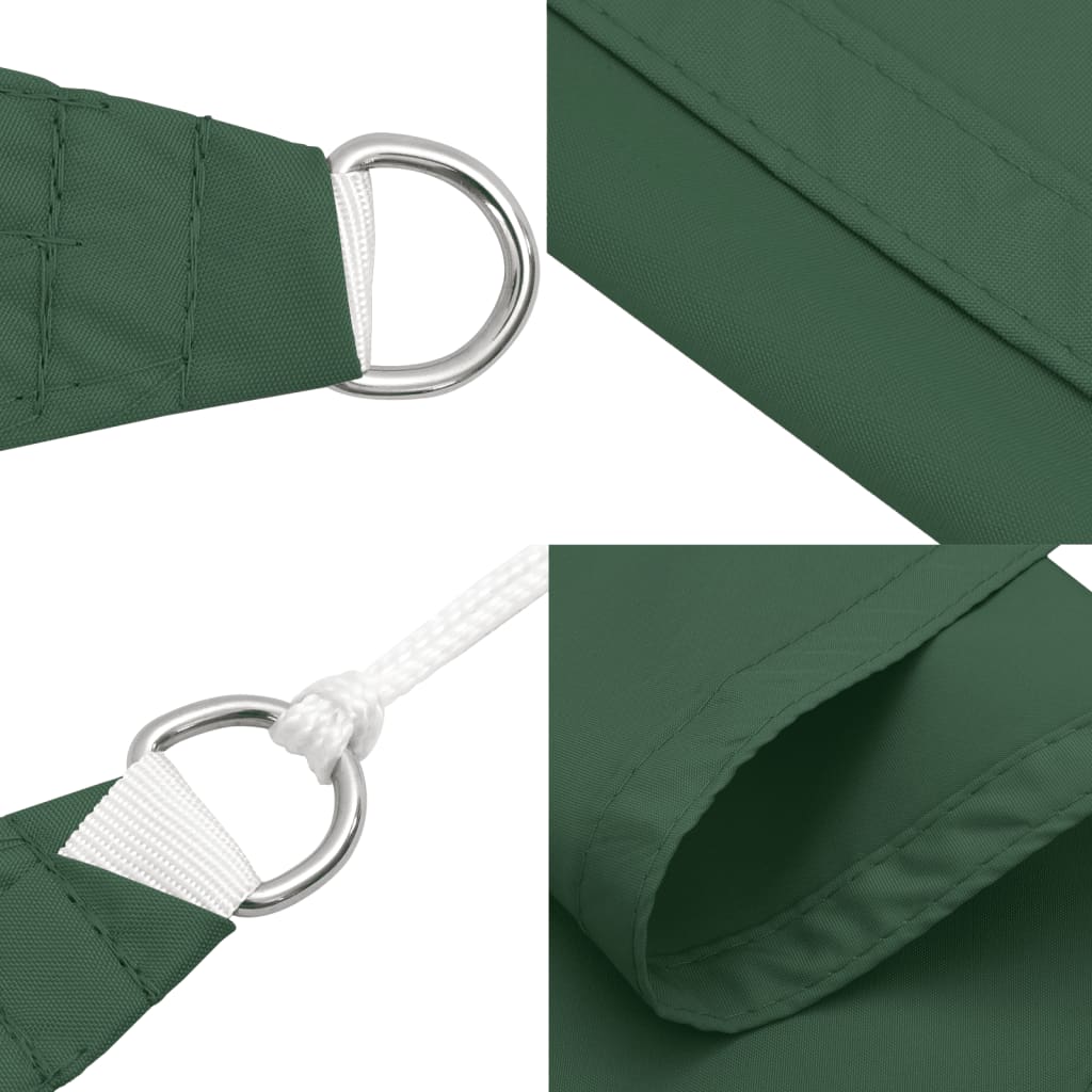 Parasole a Vela Oxford Triangolare 3x3x4,24 m Verde Scuro