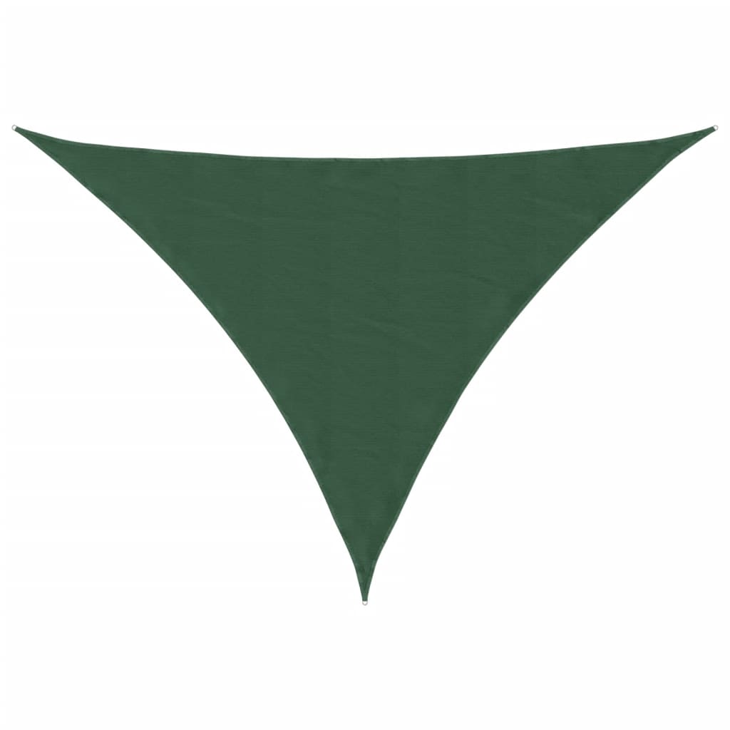 Parasole a Vela Oxford Triangolare 3x4x4 m Verde Scuro
