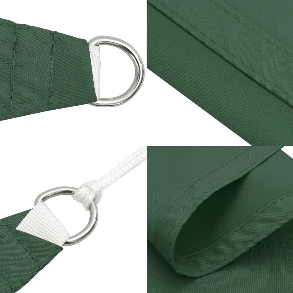 Parasole a Vela Oxford Triangolare 3x4x4 m Verde Scuro