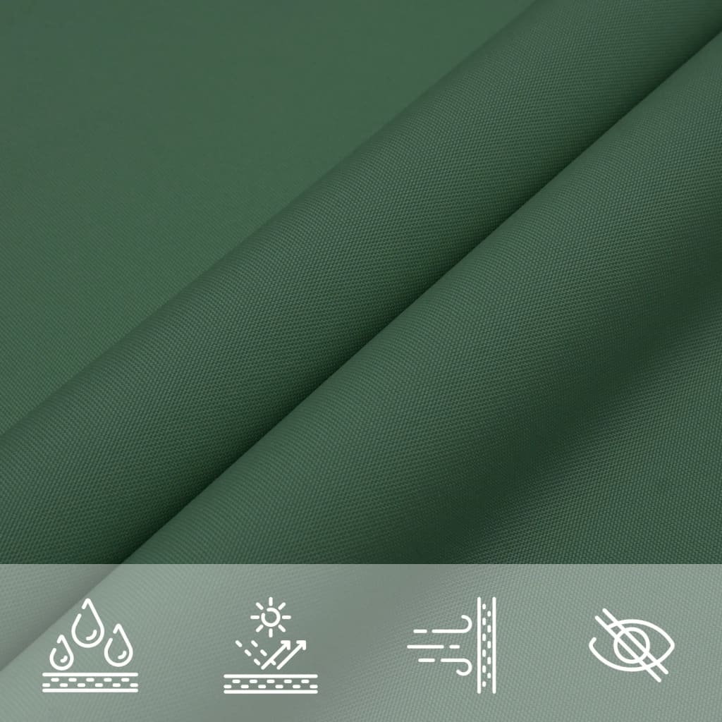Parasole a Vela Oxford Triangolare 3x4x4 m Verde Scuro