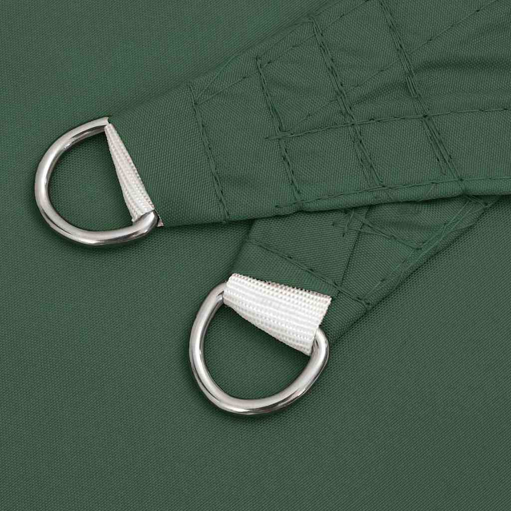 Parasole a Vela Oxford Triangolare 5x5x6 m Verde Scuro