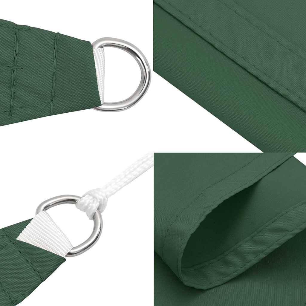 Parasole a Vela Oxford Triangolare 5x5x6 m Verde Scuro