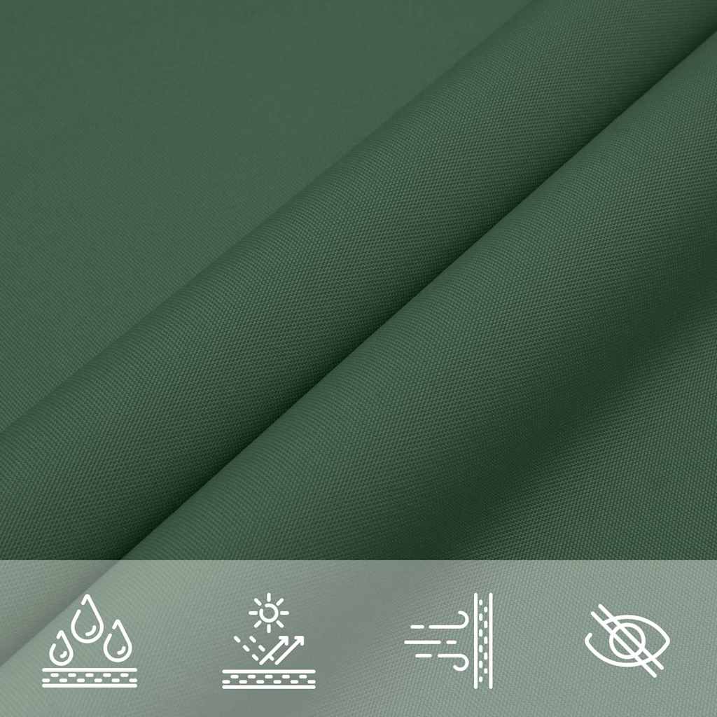 Parasole a Vela Oxford Triangolare 5x5x6 m Verde Scuro