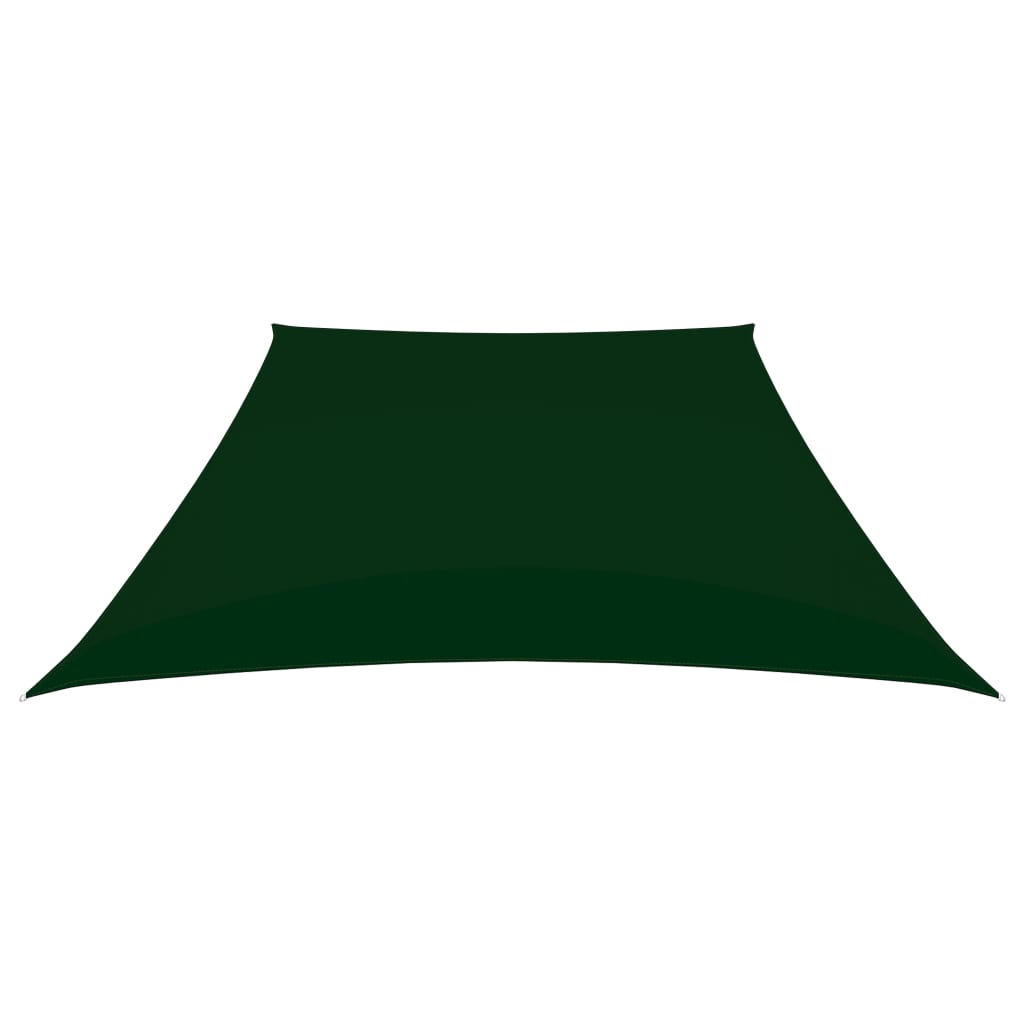 Parasole a Vela in Tela Oxford a Trapezio 3/5x4 m Verde Scuro