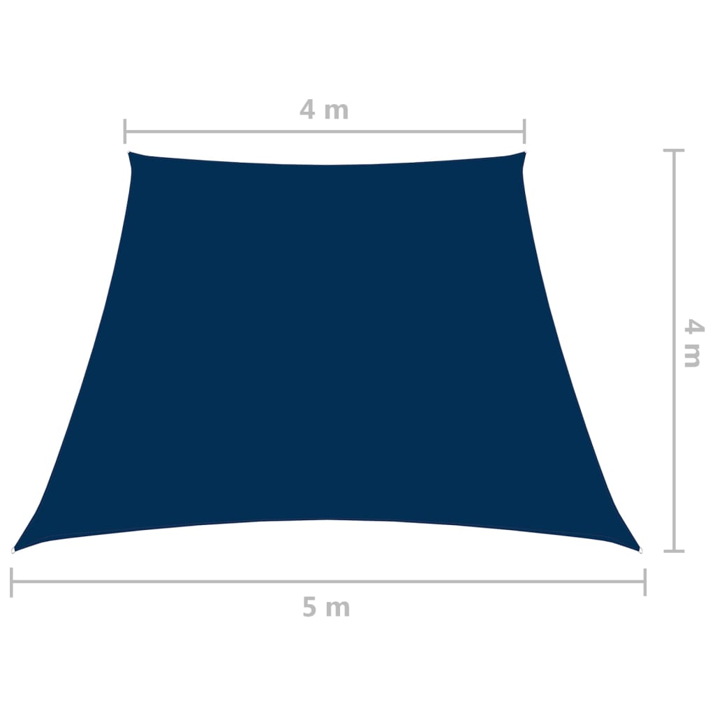 Parasole a Vela in Tela Oxford a Trapezio 4/5x4 m Blu