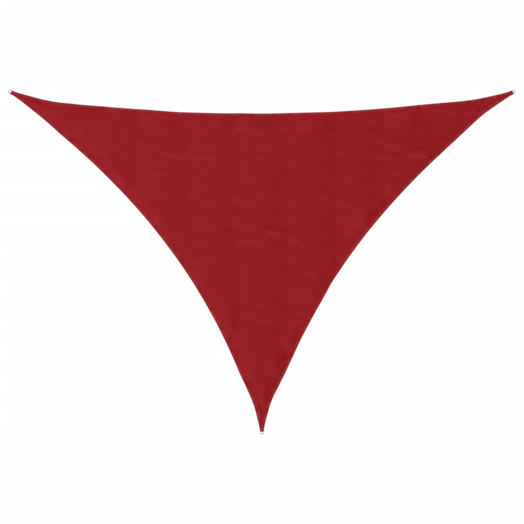 Parasole a Vela Oxford Triangolare 3x3x3 m Rosso