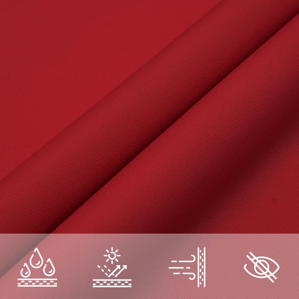 Parasole a Vela Oxford Triangolare 3x3x3 m Rosso