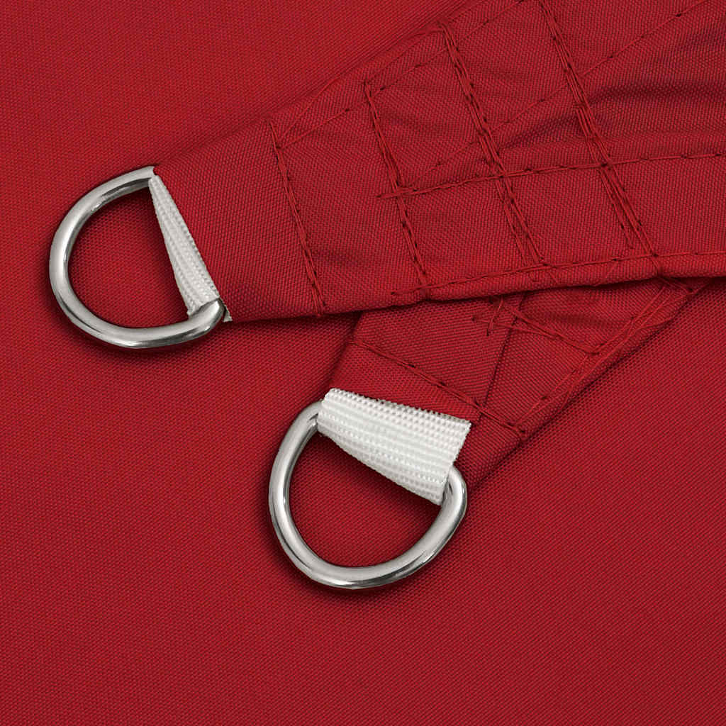 Parasole a Vela Oxford Triangolare 3,6x3,6x3,6 m Rosso