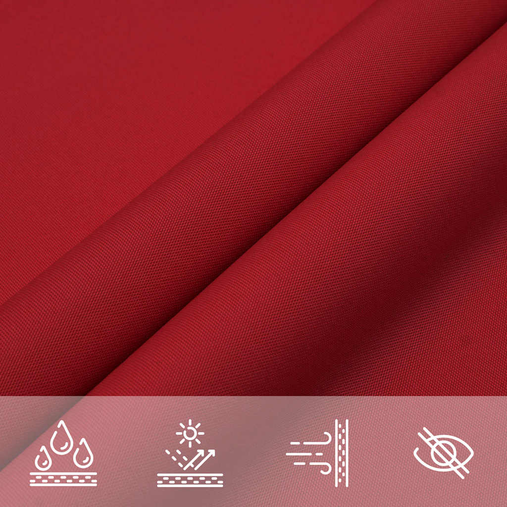 Parasole a Vela Oxford Triangolare 3,6x3,6x3,6 m Rosso