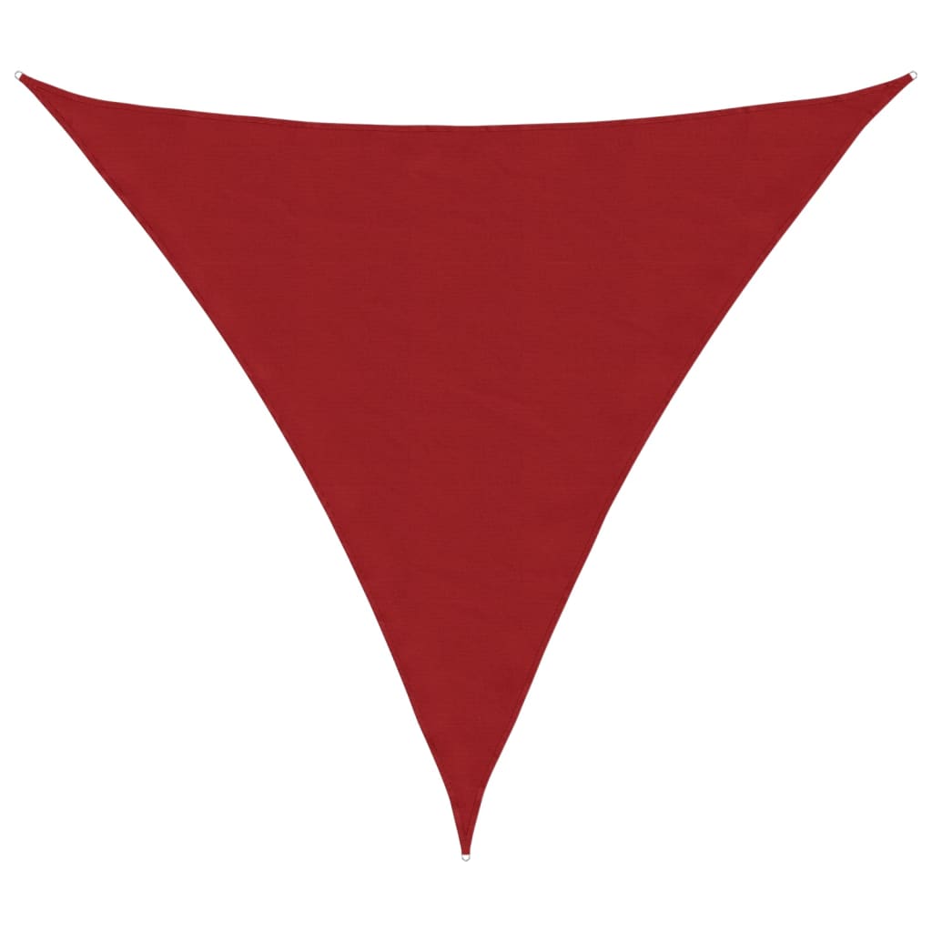 Parasole a Vela Oxford Triangolare 4,5x4,5x4,5 m Rosso