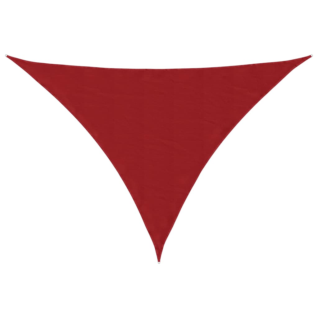 Parasole a Vela Oxford Triangolare 4x5x6,4 m Rosso