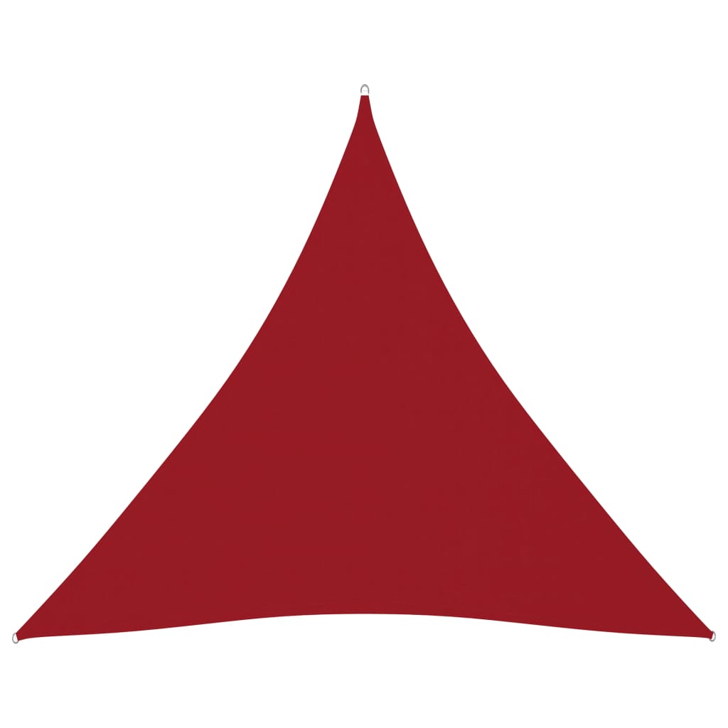 Parasole a Vela in Tessuto Oxford Triangolare 6x6x6 m Rosso
