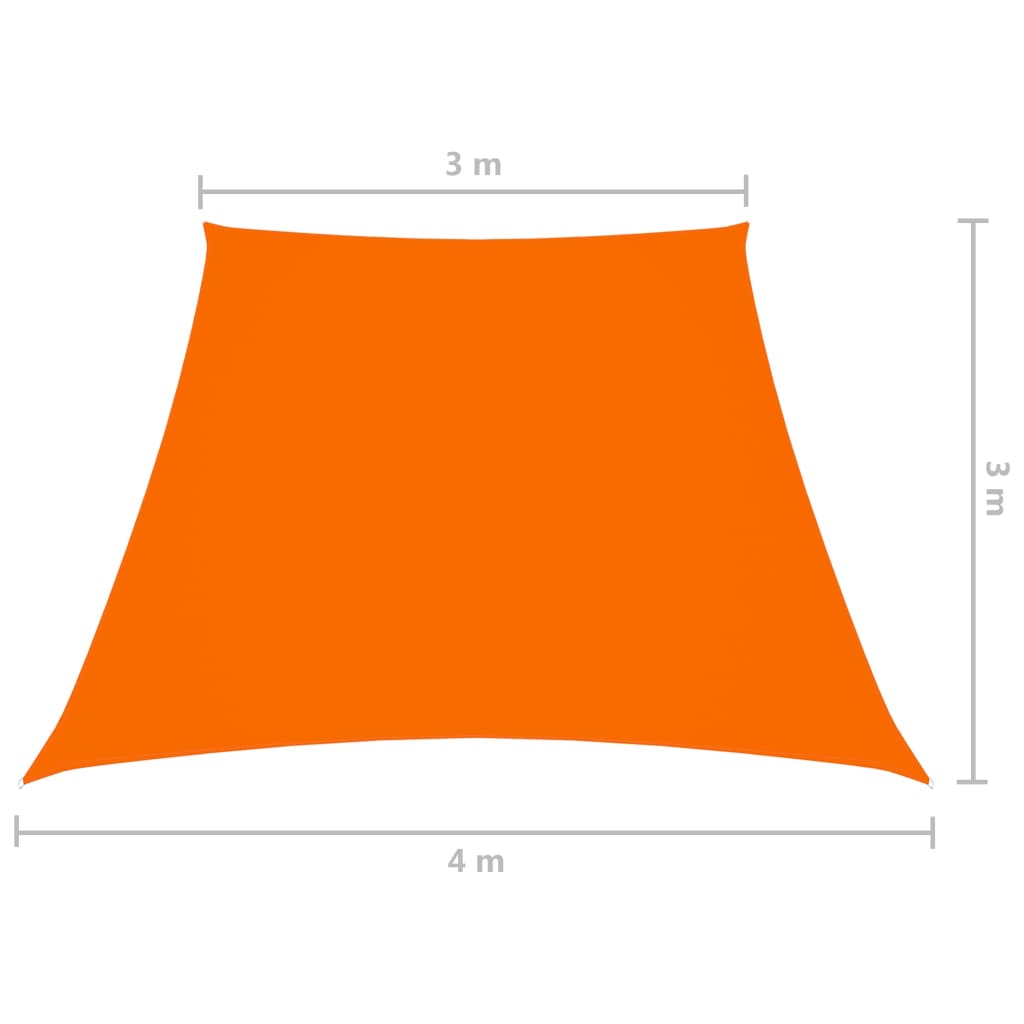 Parasole a Vela in Tela Oxford a Trapezio 3/4x3 m Arancione