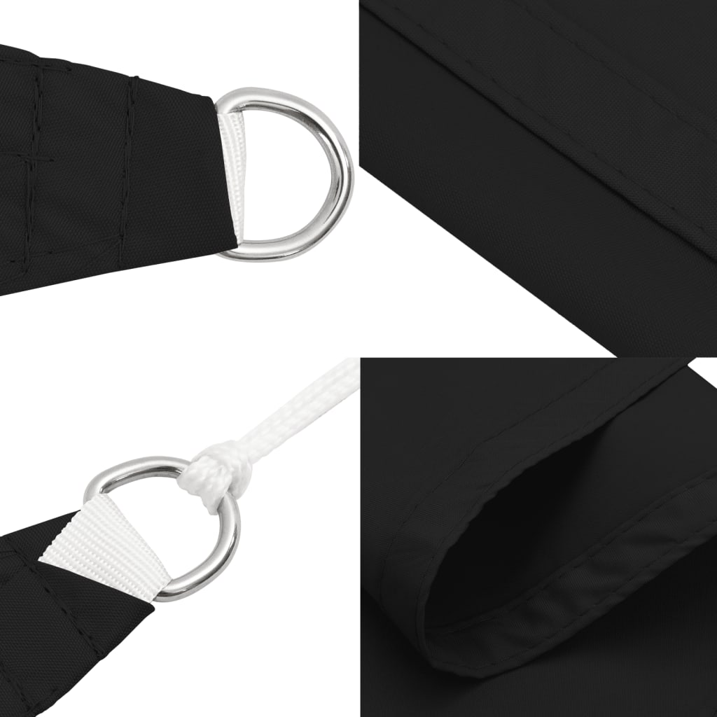 Parasole a Vela in Tela Oxford Quadrato 4,5x4,5 m Nero