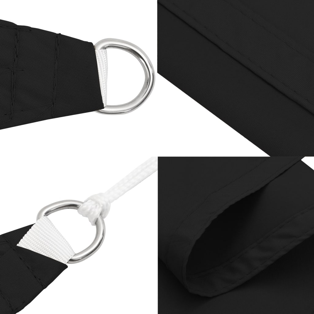 Parasole a Vela Oxford Triangolare 3x3x3 m Nero